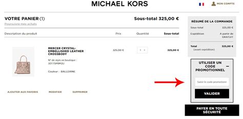 code promotionnel michael kors france